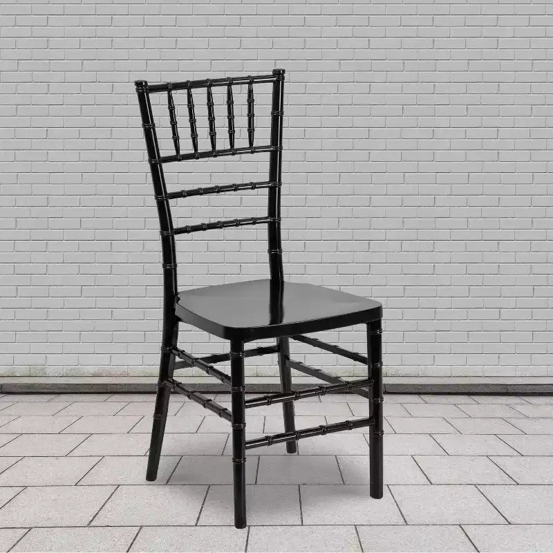 Sedia Chiavari impilabile in resina Nera / Bianca / Dorata / Argentata / Color Champagne / Mogano / Peltro, 2 posti