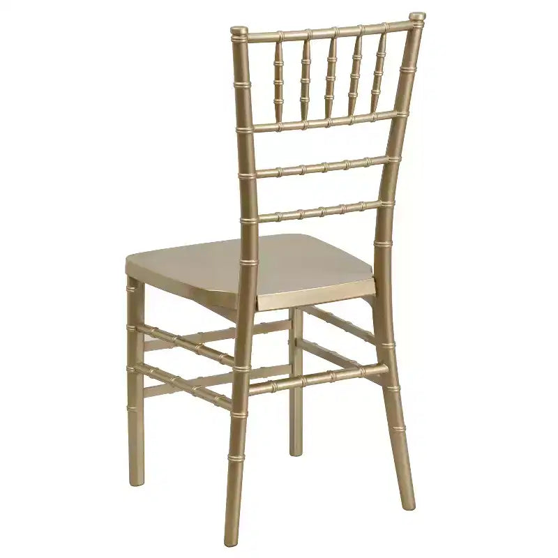 Sedia Chiavari impilabile in resina Nera / Bianca / Dorata / Argentata / Color Champagne / Mogano / Peltro, 2 posti