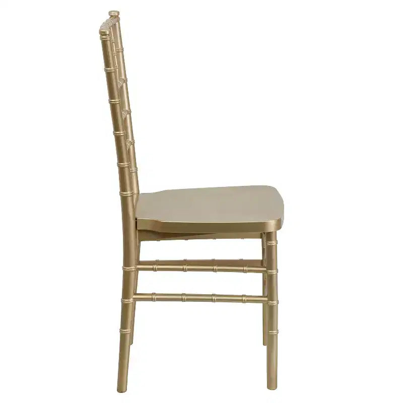 Sedia Chiavari impilabile in resina Nera / Bianca / Dorata / Argentata / Color Champagne / Mogano / Peltro, 2 posti