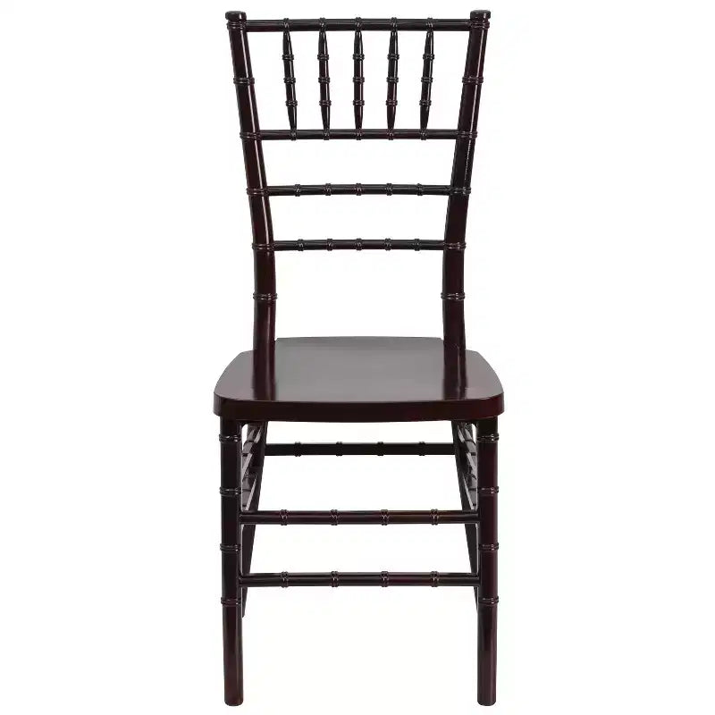 Sedia Chiavari impilabile in resina Nera / Bianca / Dorata / Argentata / Color Champagne / Mogano / Peltro, 2 posti