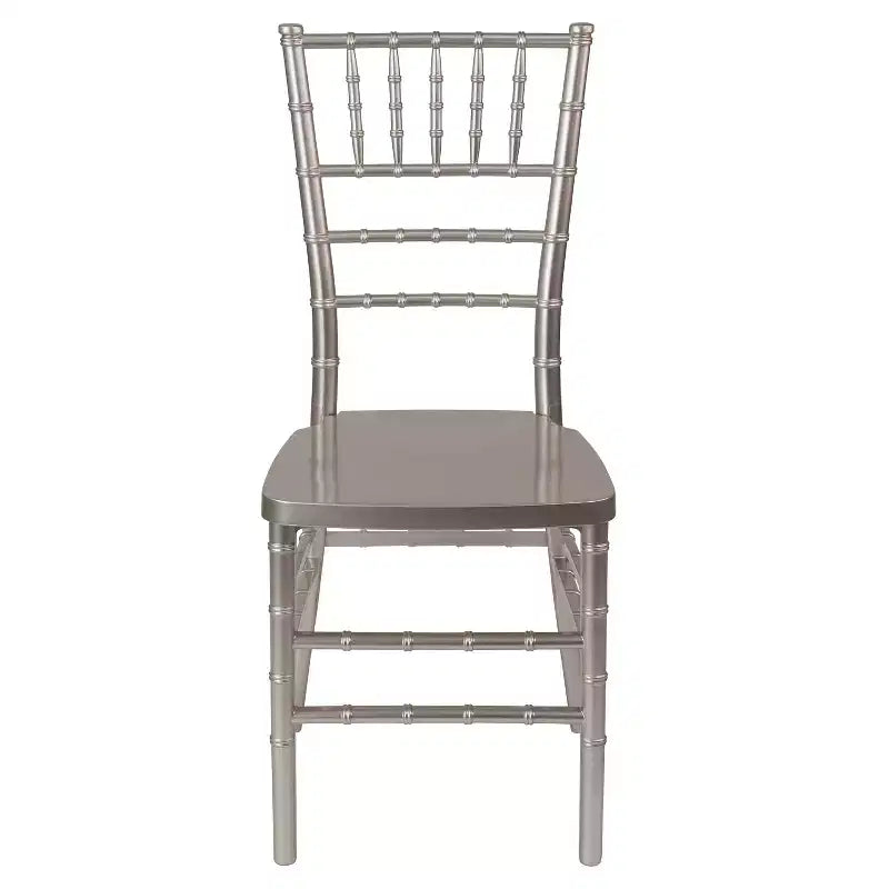 Sedia Chiavari impilabile in resina Nera / Bianca / Dorata / Argentata / Color Champagne / Mogano / Peltro, 2 posti