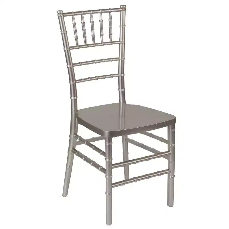 Sedia Chiavari impilabile in resina Nera / Bianca / Dorata / Argentata / Color Champagne / Mogano / Peltro, 2 posti