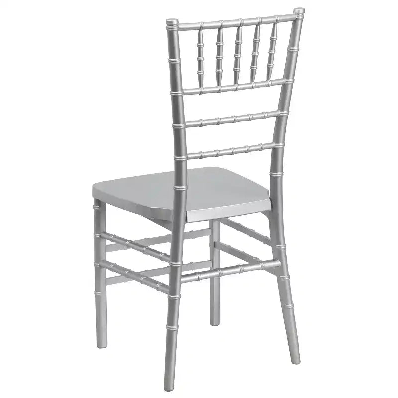 Sedia Chiavari impilabile in resina Nera / Bianca / Dorata / Argentata / Color Champagne / Mogano / Peltro, 2 posti