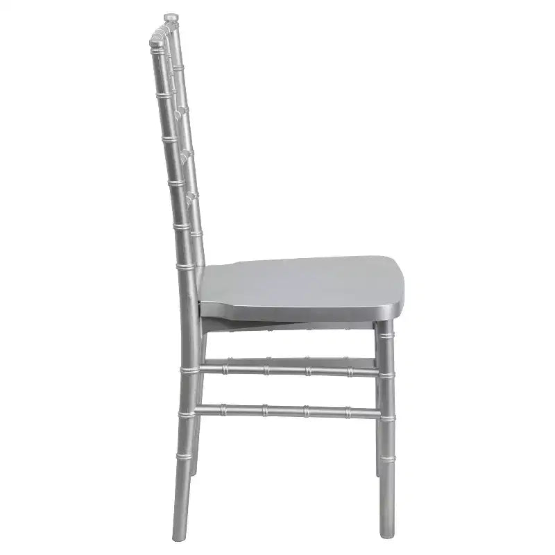 Sedia Chiavari impilabile in resina Nera / Bianca / Dorata / Argentata / Color Champagne / Mogano / Peltro, 2 posti