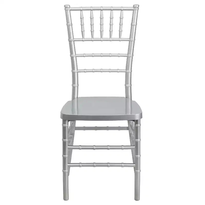 Sedia Chiavari impilabile in resina Nera / Bianca / Dorata / Argentata / Color Champagne / Mogano / Peltro, 2 posti