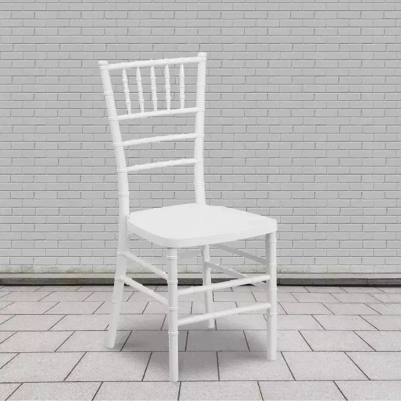 Sedia Chiavari impilabile in resina Nera / Bianca / Dorata / Argentata / Color Champagne / Mogano / Peltro, 2 posti