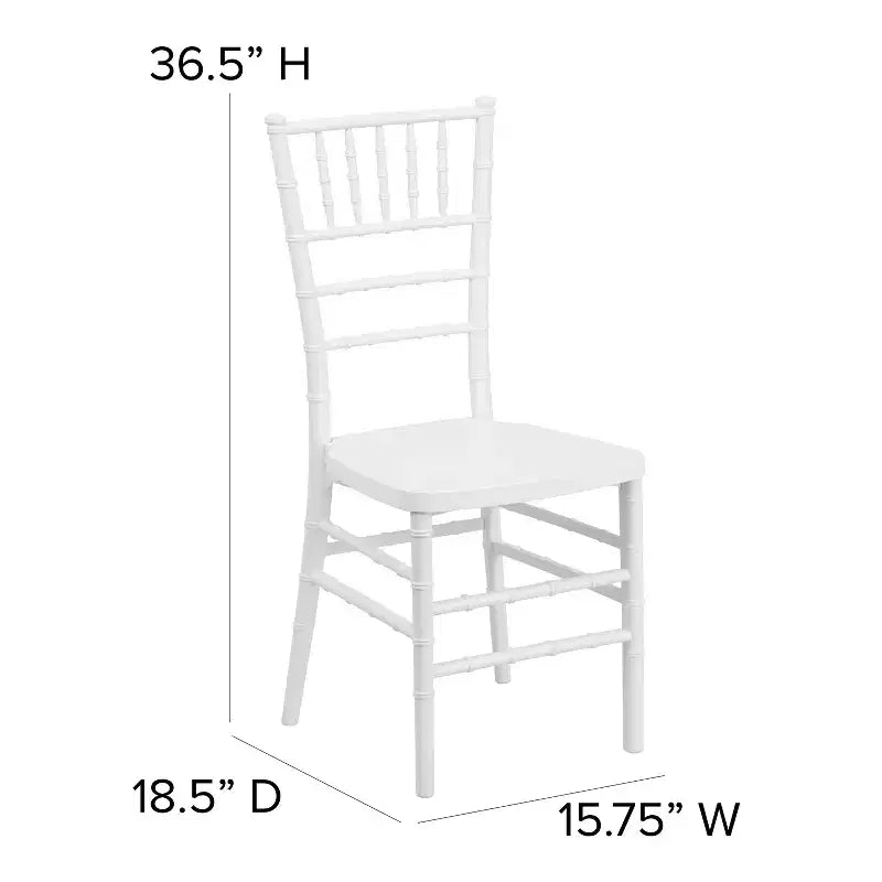 Sedia Chiavari impilabile in resina Nera / Bianca / Dorata / Argentata / Color Champagne / Mogano / Peltro, 2 posti