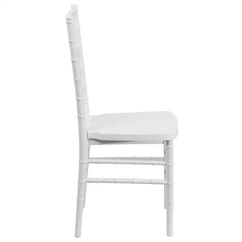 Sedia Chiavari impilabile in resina Nera / Bianca / Dorata / Argentata / Color Champagne / Mogano / Peltro, 2 posti