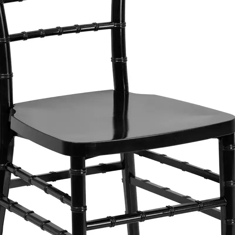 Sedia Chiavari impilabile in resina Nera / Bianca / Dorata / Argentata / Color Champagne / Mogano / Peltro, 2 posti