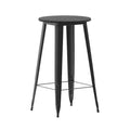 Tavolo alto da bar Merrick Lane per interni/esterni, top rotondo in poliresina per tutte le stagioni da 23,75" con base in acciaio