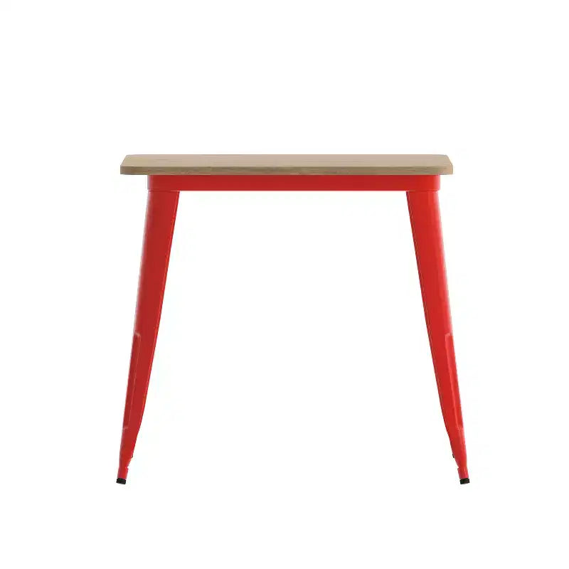Tavolo da pranzo Merrick Lane per interni/esterni, quadrato da 80 cm con piano in poliresina resistente alle intemperie e base in acciaio