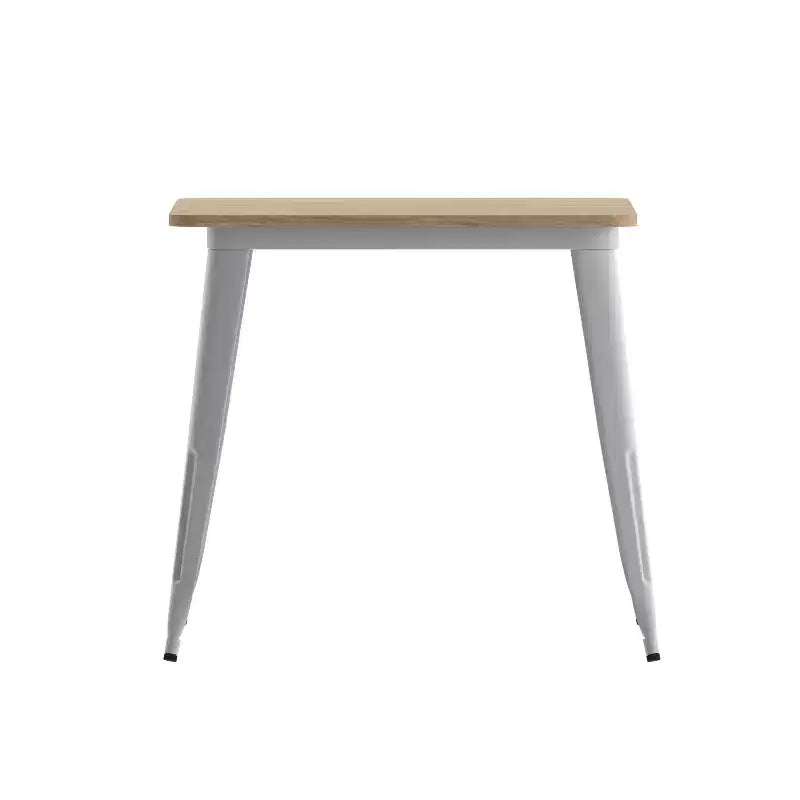 Tavolo da pranzo Merrick Lane per interni/esterni, quadrato da 80 cm con piano in poliresina resistente alle intemperie e base in acciaio