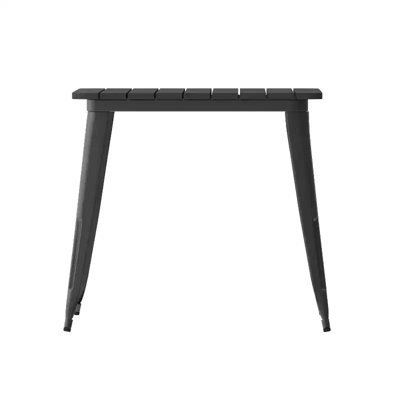 Tavolo da pranzo Merrick Lane per interni/esterni, quadrato da 80 cm con piano in poliresina resistente alle intemperie e base in acciaio