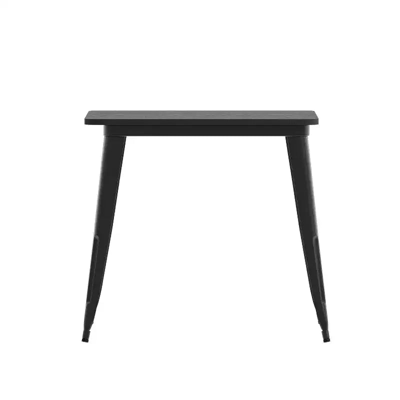 Tavolo da pranzo Merrick Lane per interni/esterni, quadrato da 80 cm con piano in poliresina resistente alle intemperie e base in acciaio