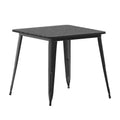 Tavolo da pranzo Merrick Lane per interni/esterni, quadrato da 80 cm con piano in poliresina resistente alle intemperie e base in acciaio