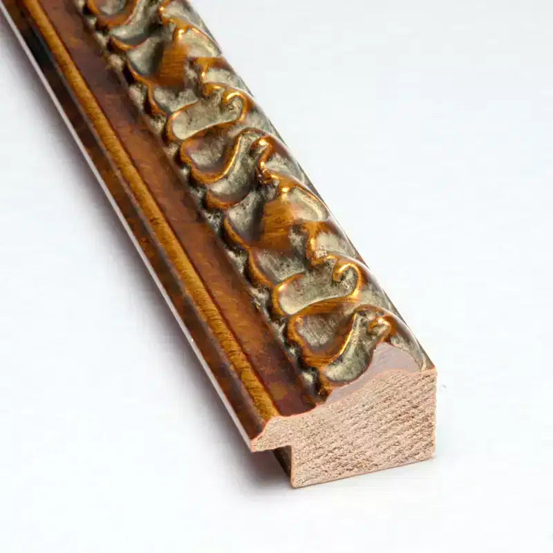 Specchio da parete in bronzo anticato Amanti Art, non smussato, per bagno