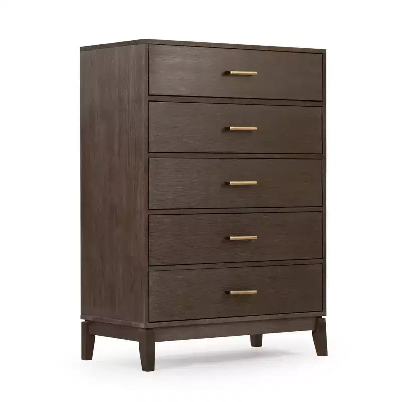 Plank+Beam Solid Wood Contemporary 5-Drawer Dresser
