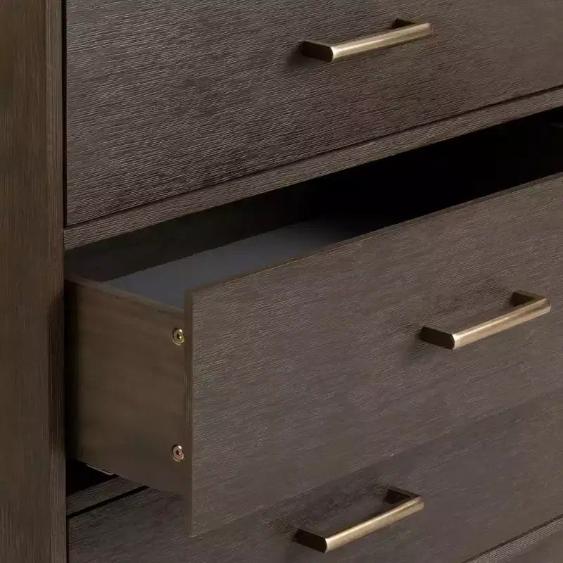 Comò a 6 cassetti in legno massello Plank+Beam in stile contemporaneo