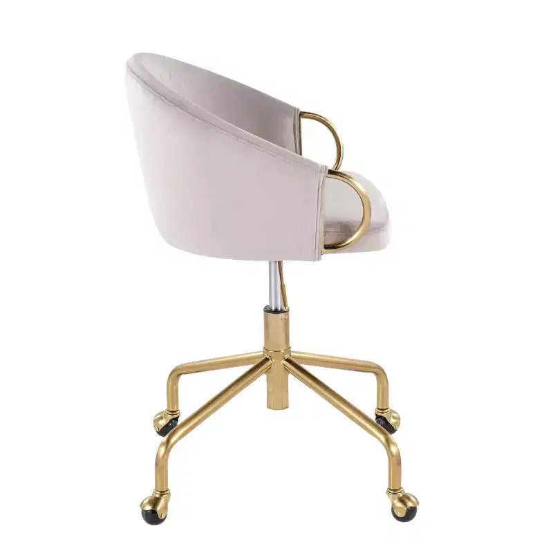 Sedia da ufficio in velluto nero/crema/argento, girevole, a seduta singola