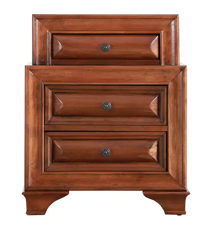 Passion Furniture LaVita 3-Drawer Oak Nightstand (29 in. H x 24 in. W x 17 in. D)