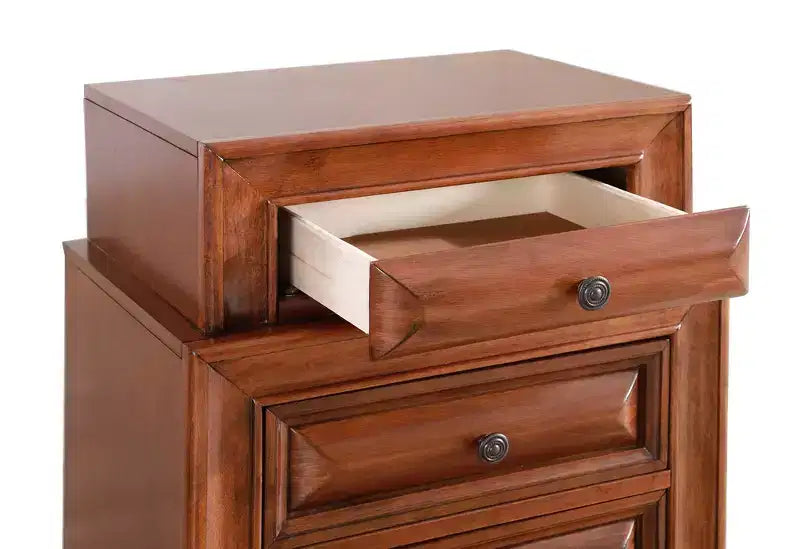 Comodino a 3 cassetti LaVita di Passion Furniture in rovere (73,66 cm A x 60,96 cm L x 43,18 cm P)