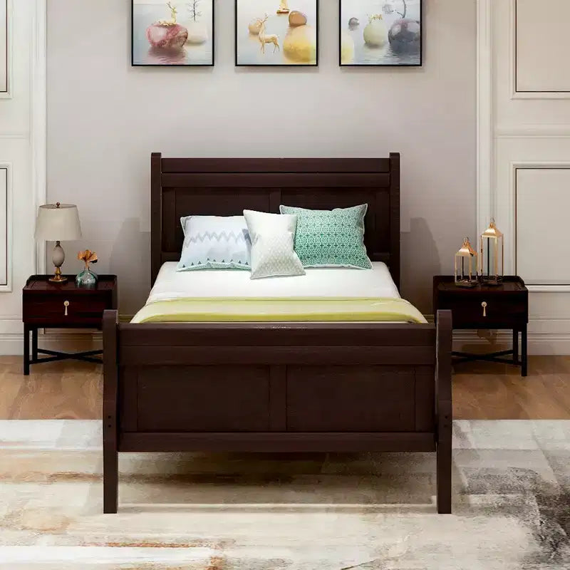 Letto a piattaforma matrimoniale/una piazza e mezza/queen size con testiera e pediera RE-ModernLuxe