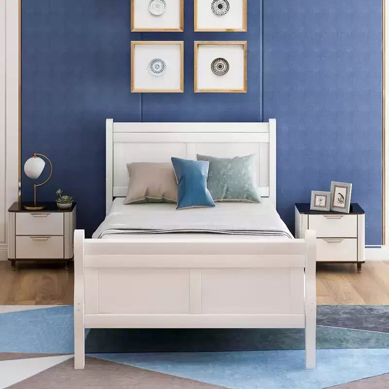 Letto a piattaforma matrimoniale/una piazza e mezza/queen size con testiera e pediera RE-ModernLuxe