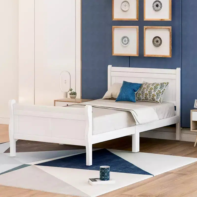 Letto a piattaforma matrimoniale/una piazza e mezza/queen size con testiera e pediera RE-ModernLuxe