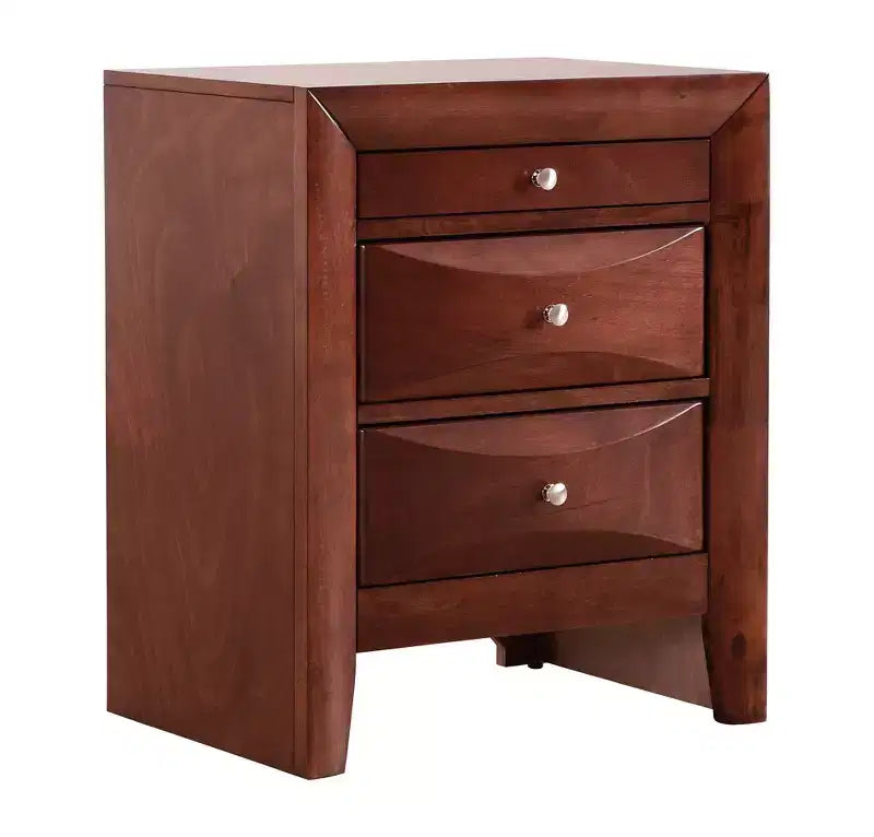 Comodino Marilla a 3 cassetti di Passion Furniture (71 cm A x 58 cm L x 43 cm P)