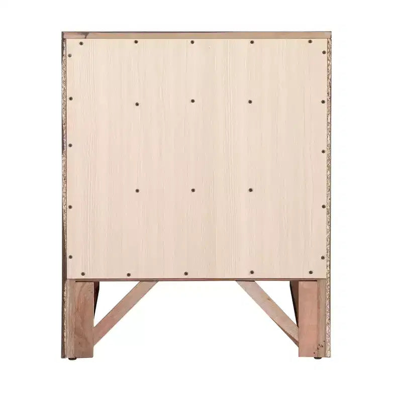 Comodino Marilla a 3 cassetti di Passion Furniture (71 cm A x 58 cm L x 43 cm P)