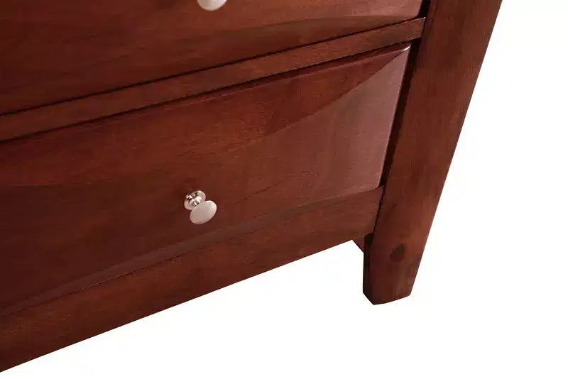 Comodino Marilla a 3 cassetti di Passion Furniture (71 cm A x 58 cm L x 43 cm P)