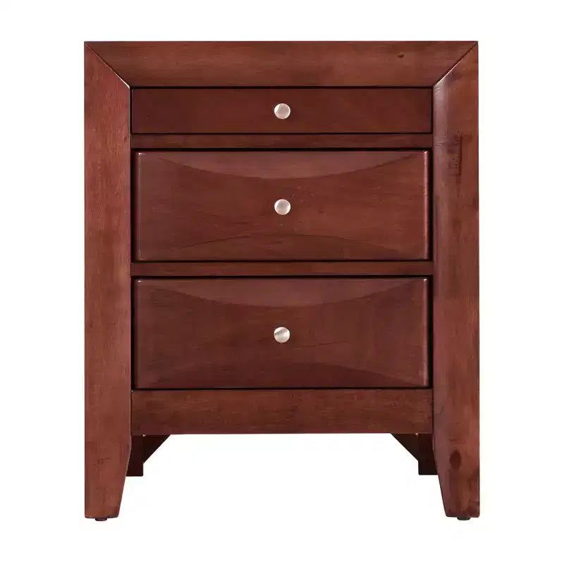 Comodino Marilla a 3 cassetti di Passion Furniture (71 cm A x 58 cm L x 43 cm P)