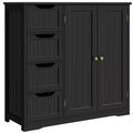Yaheetech Wooden Bathroom Storage Cabinet Slide Floor Cabinet