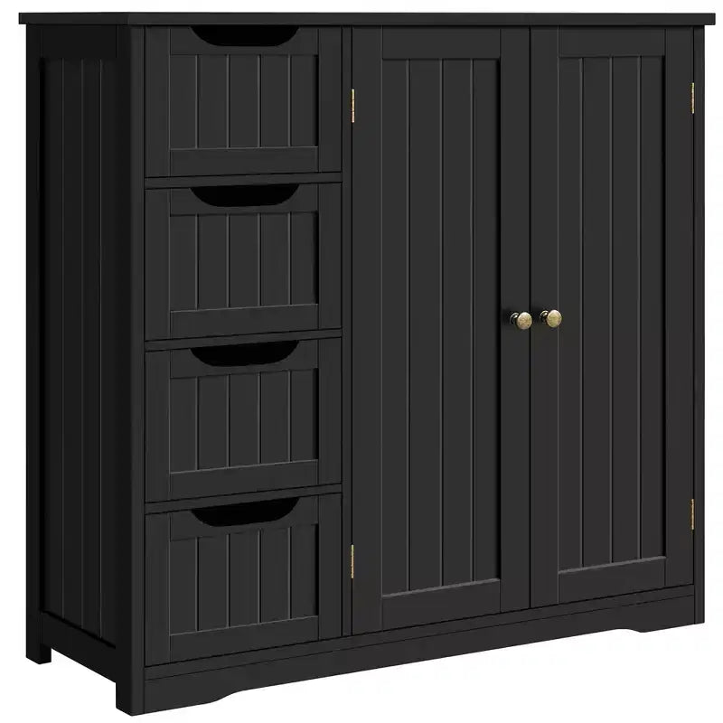 Yaheetech Wooden Bathroom Storage Cabinet Slide Floor Cabinet