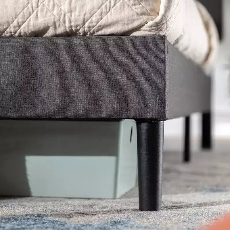 Cambril Base letto imbottita con doghe in bambù sostenibile Grigio - Zinus