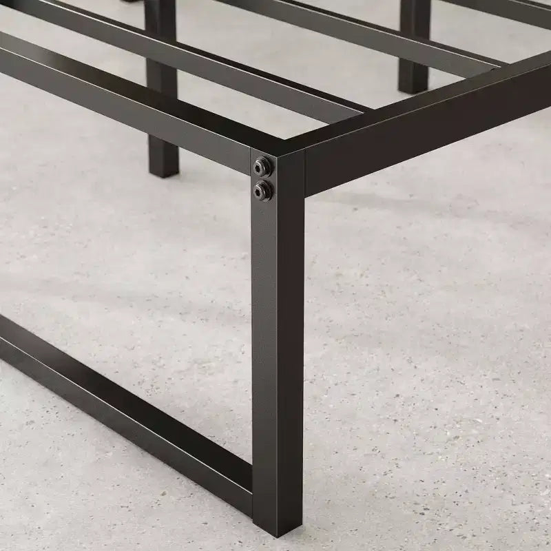 Lorelai 14 Struttura Letto con Piattaforma in Metallo Nera - Zinus