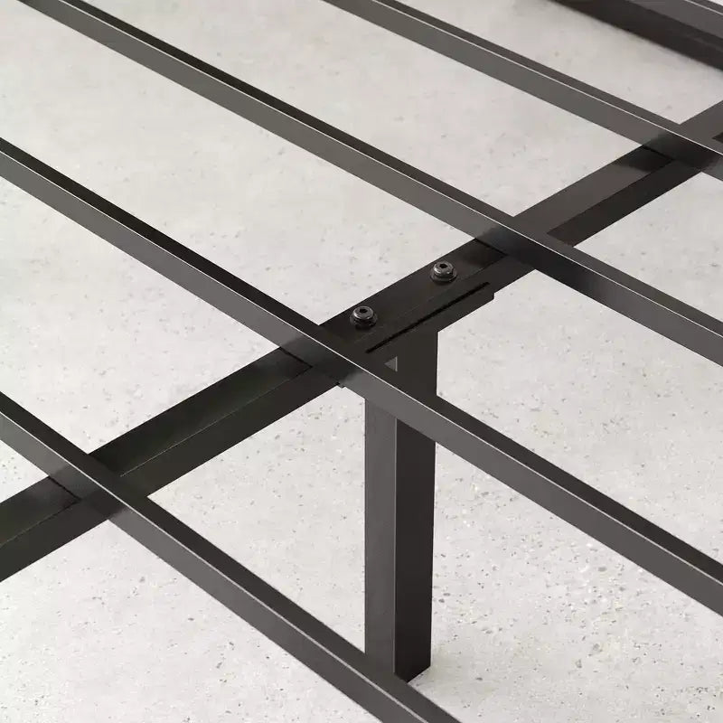 Lorelai 14 Struttura Letto con Piattaforma in Metallo Nera - Zinus