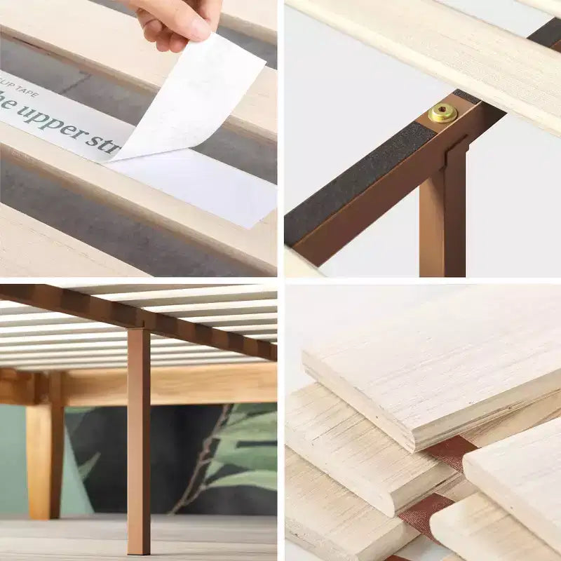 Moiz 14 Struttura letto in legno colore naturale - Zinus