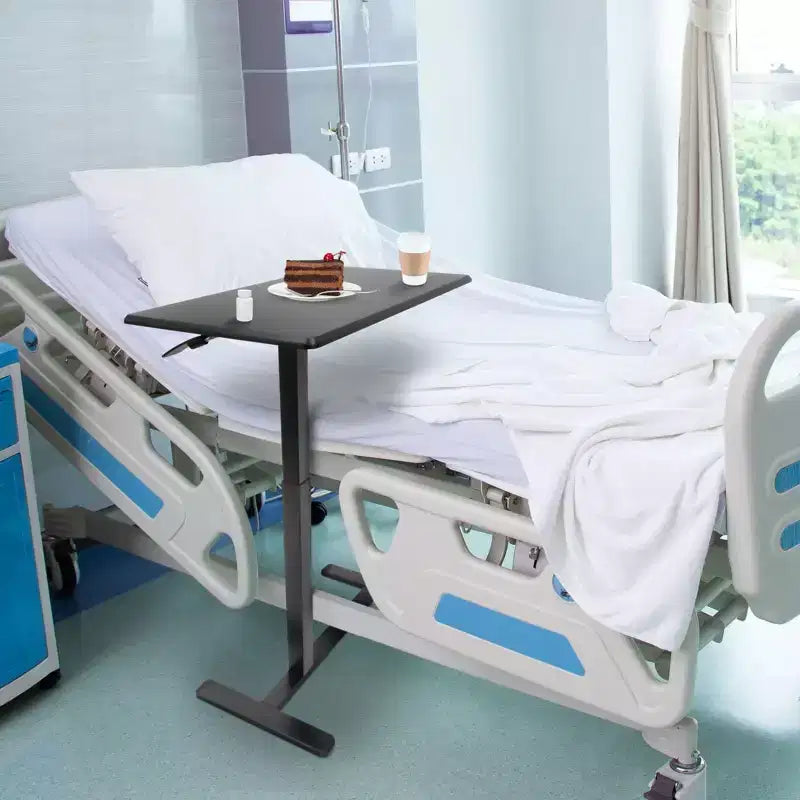 Mount-It! Tavolo Regolabile in Altezza per Letto e Comodino con Ruote | Vassoio per Colazione da Letto per Uso Medico e Domestico | Scrivania in Piedi con Molla a Gas