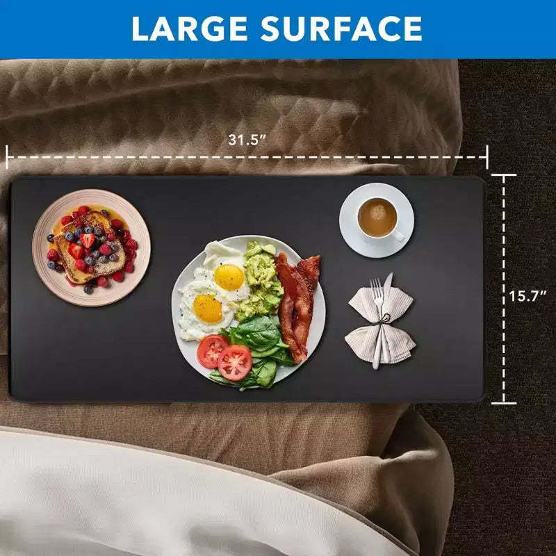 Mount-It! Tavolo Regolabile in Altezza per Letto e Comodino con Ruote | Vassoio per Colazione da Letto per Uso Medico e Domestico | Scrivania in Piedi con Molla a Gas