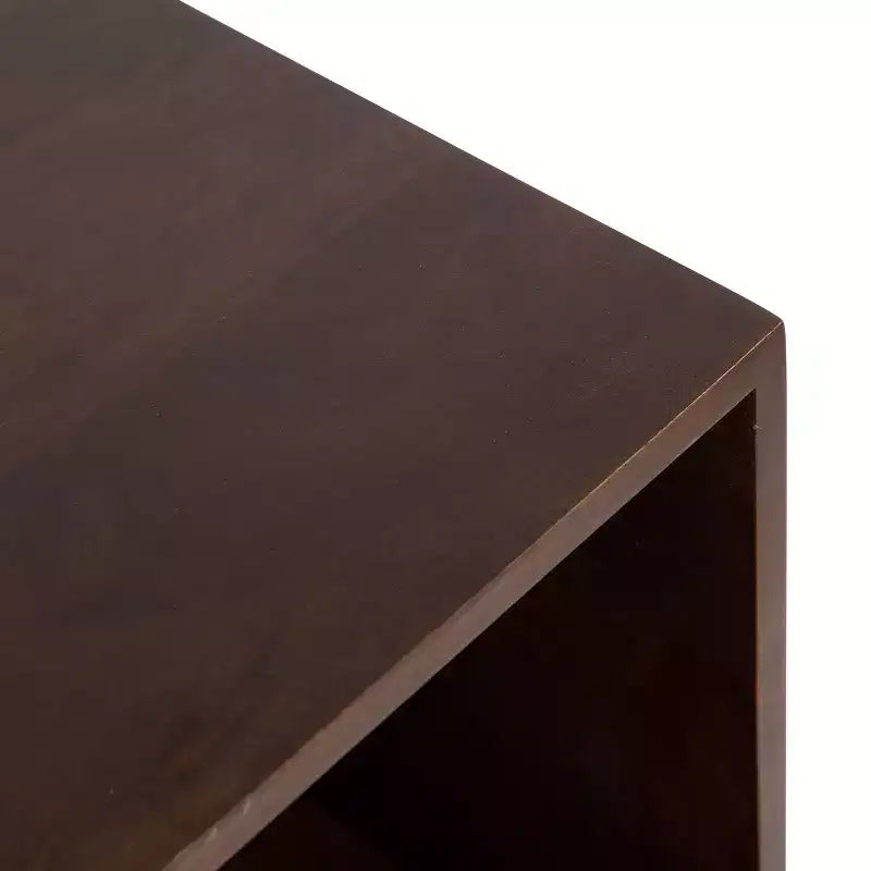 Tavolino consolle rettangolare in legno Kate and Laurel Locklear, 38x14x25, marrone noce