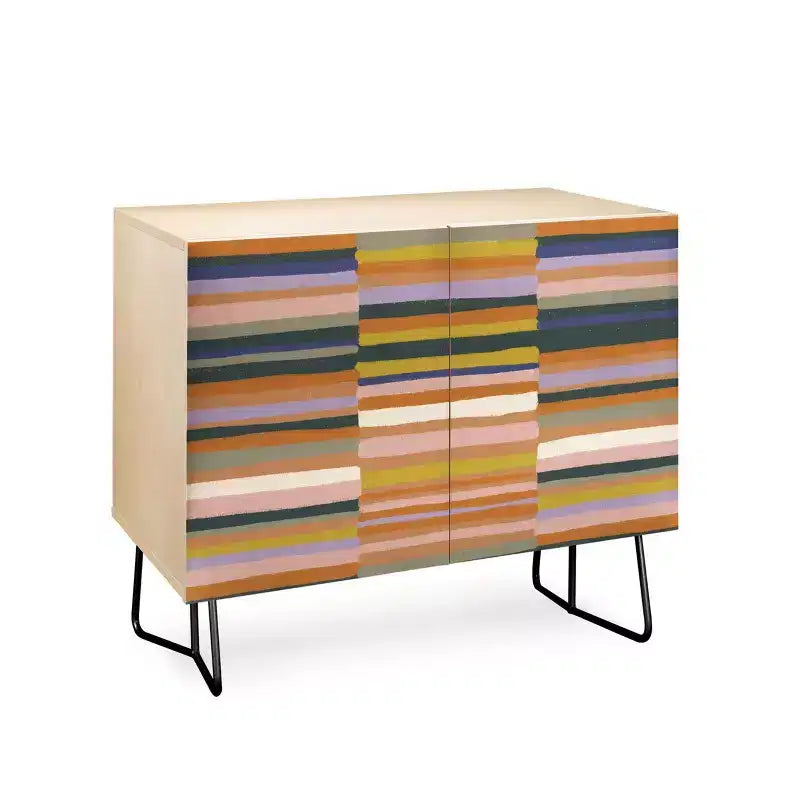 Credenza Gigi Rosado a righe marroni - Deny Designs