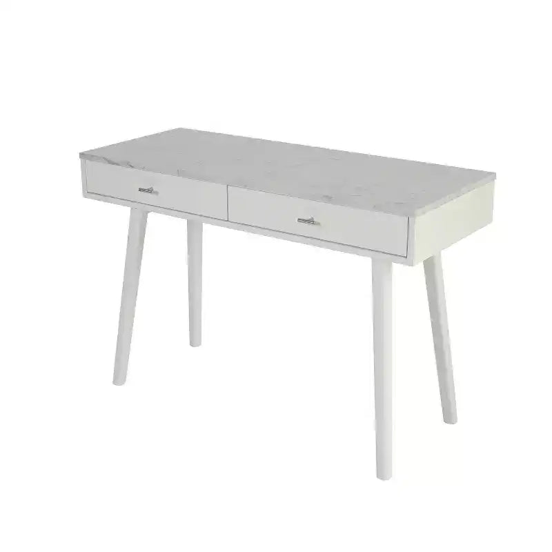 Scrivania rettangolare in marmo bianco di Carrara italiano della collezione Bianco Viola 44