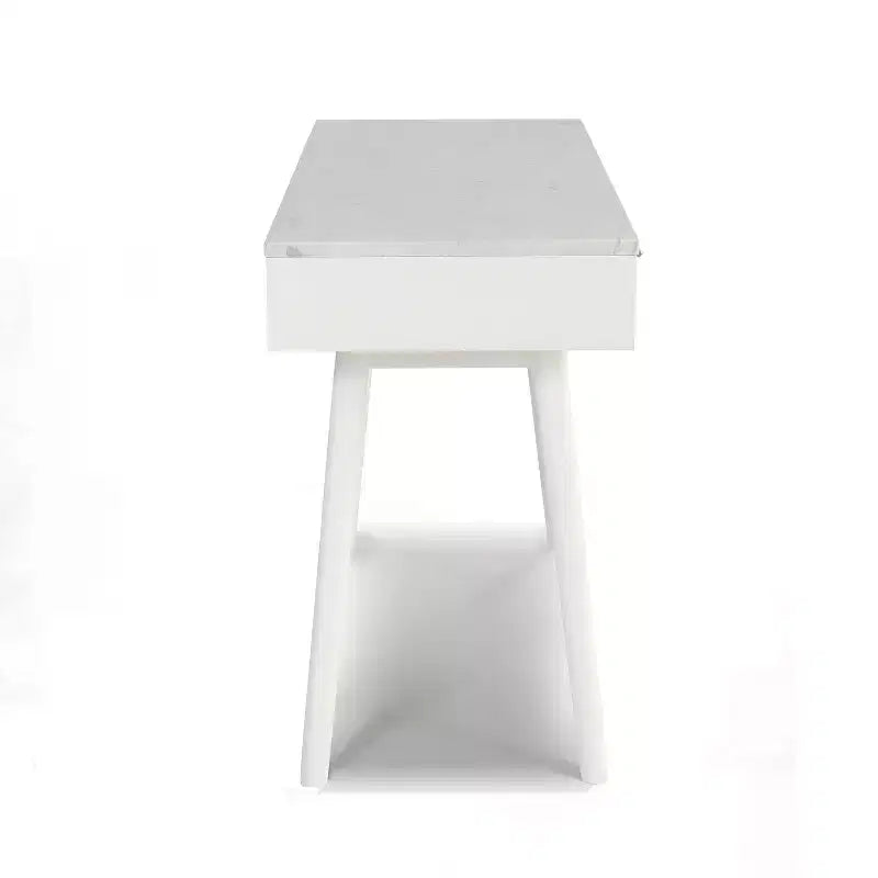 Scrivania rettangolare in marmo bianco di Carrara italiano della collezione Bianco Viola 44