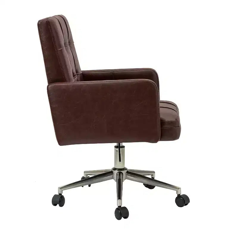 Sedia da ufficio Josua Modern Button-tufted con gambe in metallo | KARAT HOME