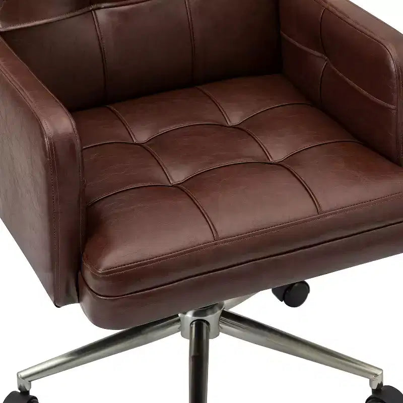 Sedia da ufficio Josua Modern Button-tufted con gambe in metallo | KARAT HOME