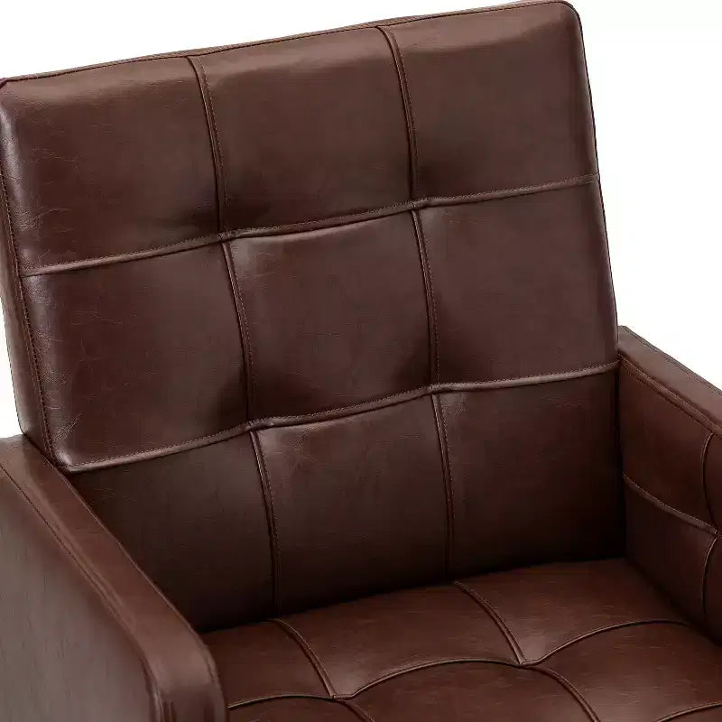 Sedia da ufficio Josua Modern Button-tufted con gambe in metallo | KARAT HOME