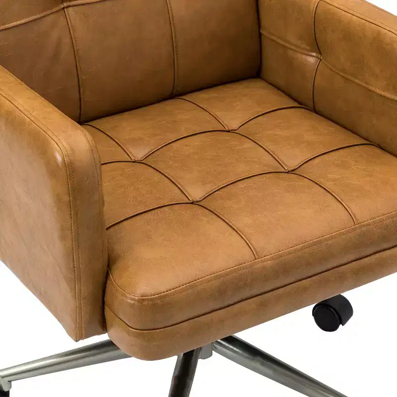 Sedia da ufficio Josua Modern Button-tufted con gambe in metallo | KARAT HOME