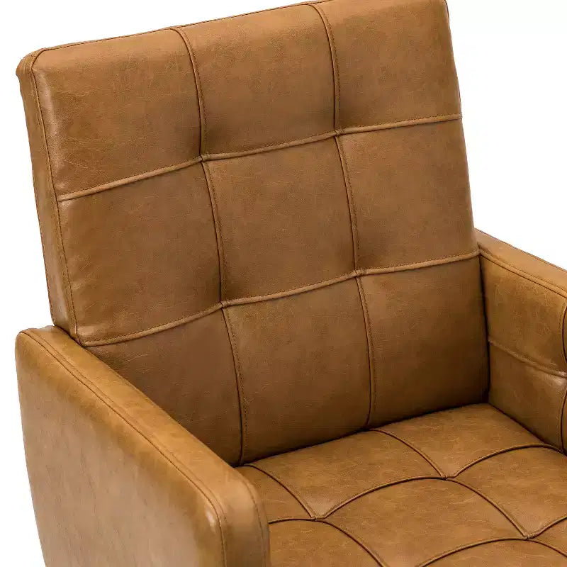 Sedia da ufficio Josua Modern Button-tufted con gambe in metallo | KARAT HOME