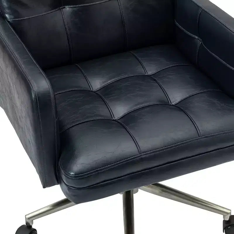 Sedia da ufficio Josua Modern Button-tufted con gambe in metallo | KARAT HOME